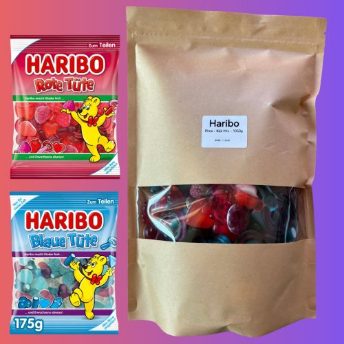 Haribo Piros - Kék Mix, Gyümölcsös ízű Gumicukormix - 1050g