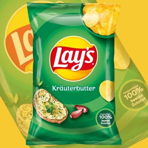 Lay's Kräuterbutter, Fokhagymás Fűszervajas ízű Burgonya Chips - 150g