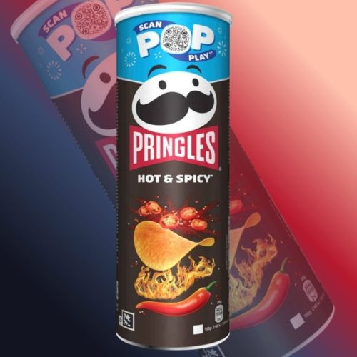 Pringles Hot & Spicy ízű csípős Chips- 165g